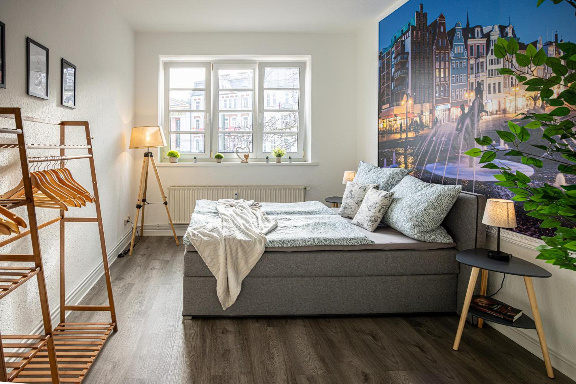 Luxus City Apartment Sauna Balkon Kueche Zentral Rostock Esterno foto